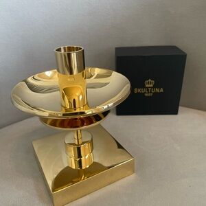 SKULTUNA Carlo Brass Candlestick - Louise Liljencrantz Design (NIB)